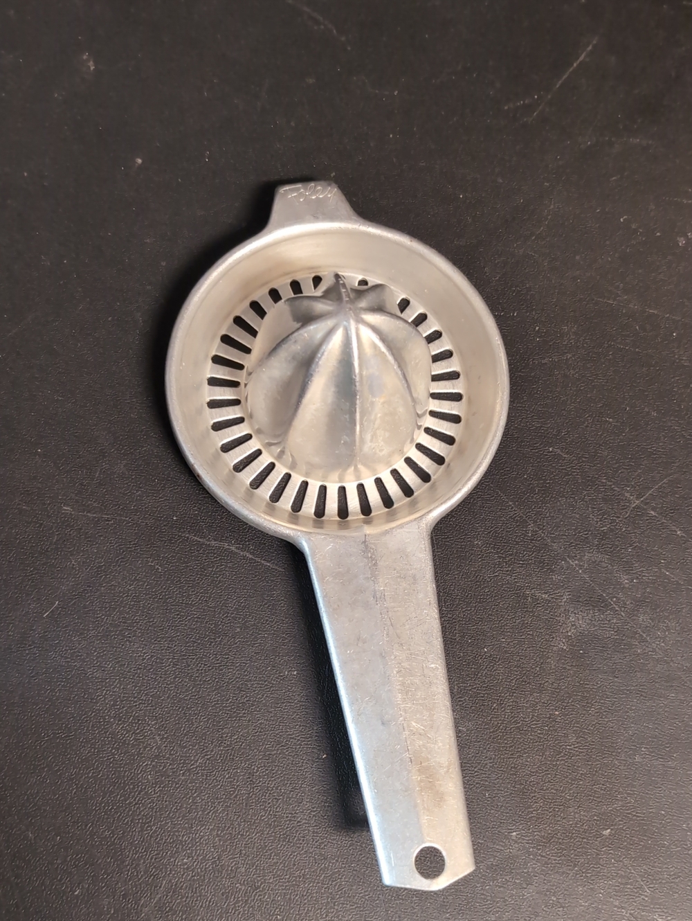 Vintage Foley Metal Handheld Citrus Juicer - Silver